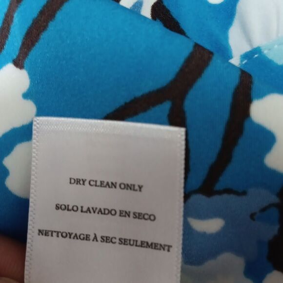 Rails Women Lisa Top Blue / White Long Sleeve Button Down Ruched Floral Top sz M - Picture 14 of 14